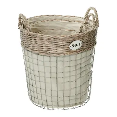 Interiors by Premier Set Of Three Lida Round Laundry Baskets