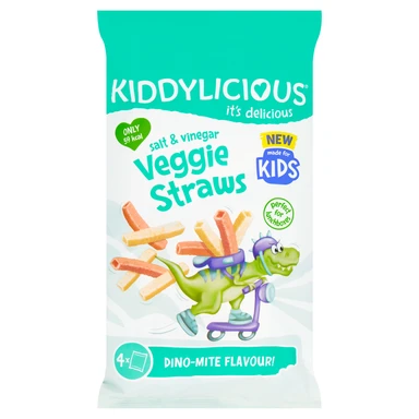 Kiddylicious Salt & Vinegar Veggie Straws 4 x 12g
