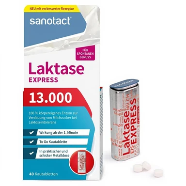 Sanotact express laktase 13.000 40 tabletten