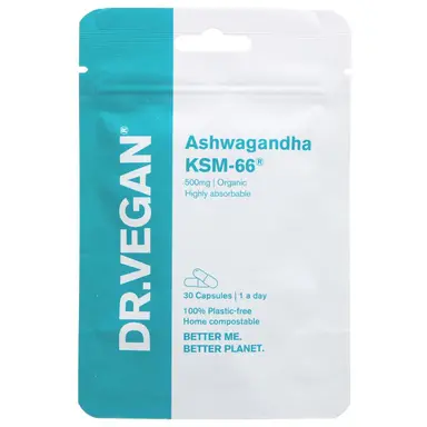 DR.VEGAN Ashwagandha Ksm 66 500Mg Per Capsulesule - 30 Capsules