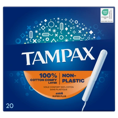 Tampax Super Plus Tampons With Cardboard Applicator 20 Tampons