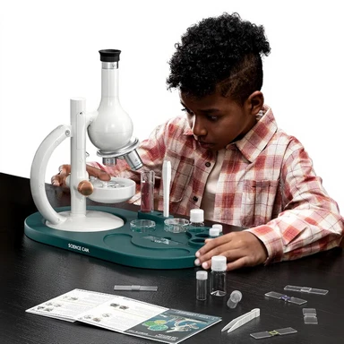Science Can Microscope enfant 1600X avec lames
