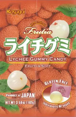 KASUGAI Lychee Gummy 102g 