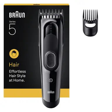BRAUN Hair Clipper Series 5, +2 Styling Tools, Lifetime Sharp Blade, 9 Lengths, HC5510, Black,Top Gift Picks