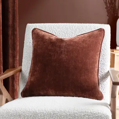 Yard Cushion Heavy Chenille Square Nutmeg 50x50cm