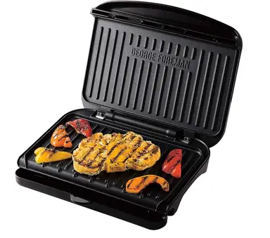 George Foreman Fit Grill - Medium, Black, Non Stick, Compact, Fast Heat Up, Energy Saving, Adjustable, Stylish - 25810