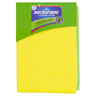 Morrisons Glass Cleaning System Cloths, 2 per Pack