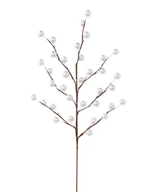 WeRChristmas Silver Berry Christmas Tree Spray, 45 cm
