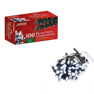 Christmas Workshop 100 LED White Chaser Lights