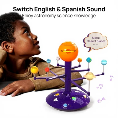 Science Can Modèle système solaire enfant jouet éducatif parlant avec projection dès 3 ans