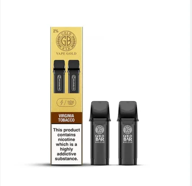 Gold Bar Reload Refill Prefilled Pod / 2PK Virginia Tobacco