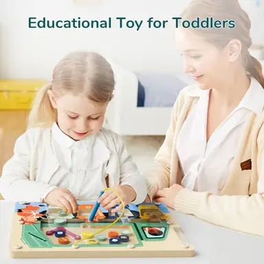 Topbright Labyrinthe magnétique en bois pour enfants de 3 à 5 ans