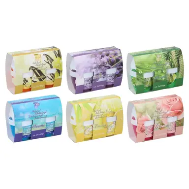 Airfresh Gel 2 x 140 g – zufällige Auswahl aus einer Packung mit 6 verschiedenen Designs – 1 Stück