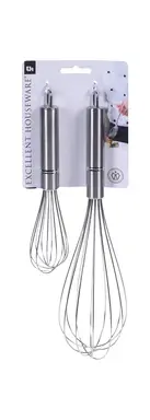 Excellent Houseware Lot de 2 fouets en acier inoxydable