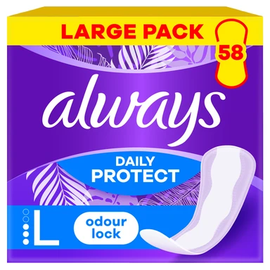 Always Daily Protect Long Panty Liners Odour Lock  58 Liners