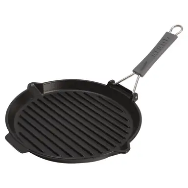 Staub Runde Gusseisen-Grillpfanne – Ein Griff – 27 cm