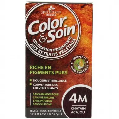 Les 3 Chenes Color & Soin haarkleuringsset 4M - Mahogany Chestnut 135 ml