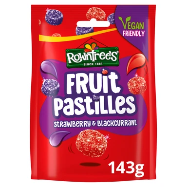 Rowntree's Fruit Pastilles Strawberry & Blackcurrant 143g