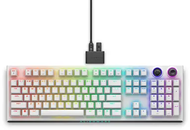 Alienware Tri-Mode AW920K toetsenbord Gamen USB + RF Wireless + Bluetooth Wit