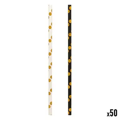 5Five Papieren Rietjes Goud Assorti - 100 stuks