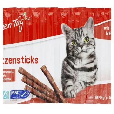 Tägliche Katzensticks mit Lachs & Forelle 10 x 5 g