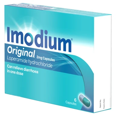 Imodium Original 2mg Diarrhoea Relief Capsules - 6 Capsules