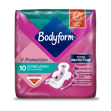 Bodyform Cour-V Ultra Long Sanitary Towels Wings 10 Pack