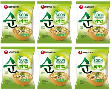Nongshim Instant Noedel Soon Veggie 6 X 112g Groente