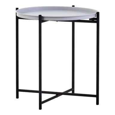 Interiors by Premier Trosa Side Table Round Black/Grey