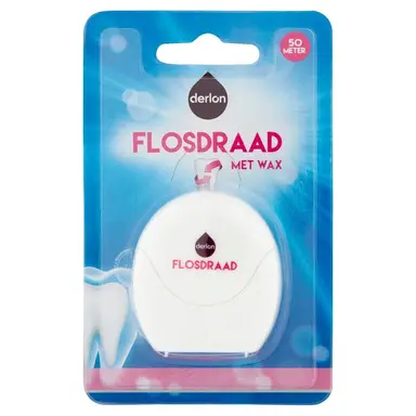 Derlon Flosdraad met Wax 50 Meter