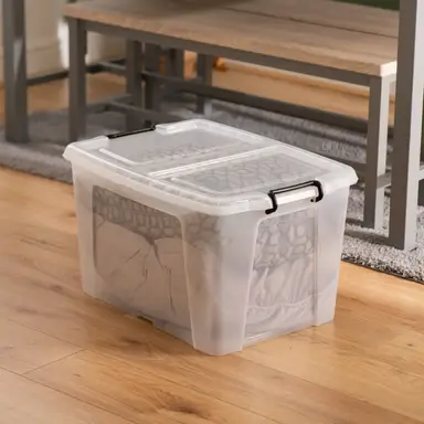 Strata 65L Smart Box & Non Folding Lid-Clear