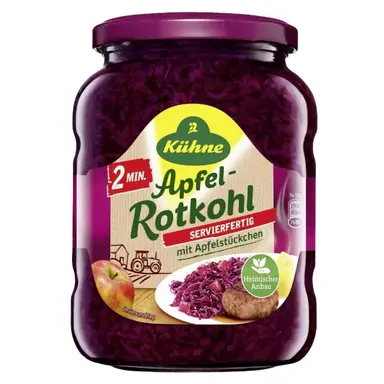 Kühne Ready-to-Eat 2-Minute Apple Red Cabbage 720 ml