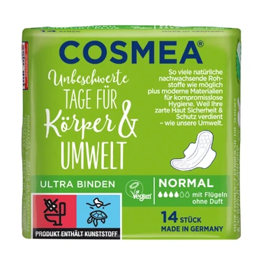 Cosmea Comfort Plus Ultra Binden mit Flügeln Geruchskontrolle  14 Stück