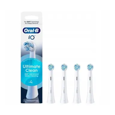Oral-B iO Ultimate Clean Lot de 4 têtes de rechange de brosse à dents - Blanc