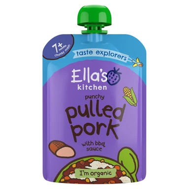 Ella's Kitchen Organic Pulled Pork Baby Food Pouch 7+ Months 130g