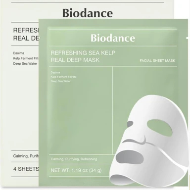 BioDance Algen Beruhigende und Lindernde Tiefenmaske 34g x 4 Stück Grün