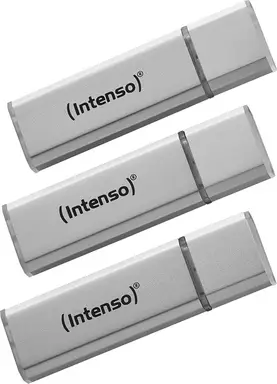 Intenso Alu Line USB 2.0 - 3 x 32GB - silber