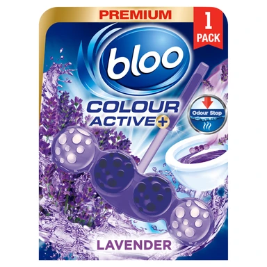 Bloo Colour Active Toilet Rim Block, Lavender, Single Pack