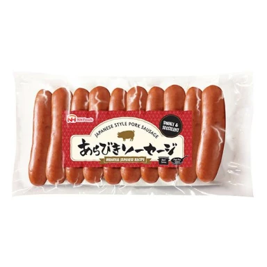 Nipponham Japanese Style Pork Sausages - Cooked, Smoked (10 Pieces) 200g NPH 日式原味脆皮肠 200克