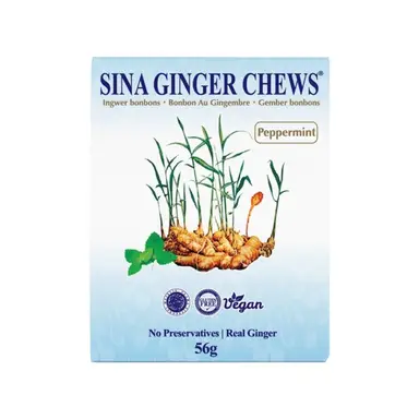 Sina Ginger Candy Peppermint 56g(Best Before2025-12-30)