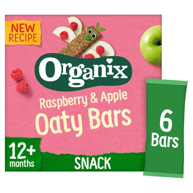 Organix Raspberry & Apple Soft Oaty Bars 12+ Months 6 x 23g