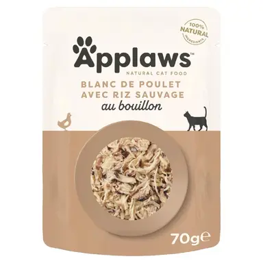 Applaws - Nassfutter für Katzen 70 g Beutel - Huhn und Wildreis