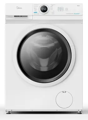 Midea Machine à laver 8 kg - Nettoyage à la vapeur 1400 tr/min [classe énergétique A], lavage rapide 15 min & 45 min, prélavage - Format fin 48 cm