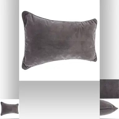 Atmosphera Lilou Coussin gris foncé - 30 x 50 cm