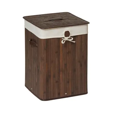 Maison by Premier Dark Brown Square Laundry Hamper