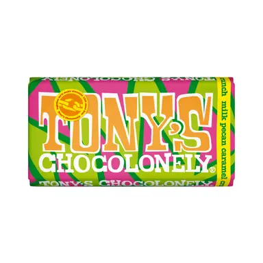 Tony's Chocolonely Milk Pecan Caramel Crunch 180g