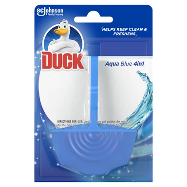 Duck Aqua Blue 4in1 Toilet Rim Block, Single Pack