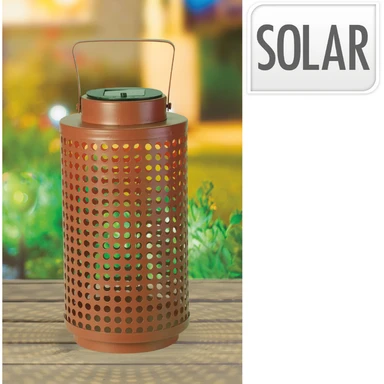 Solar Lantaarn Metaal Ø14 x H28 cm