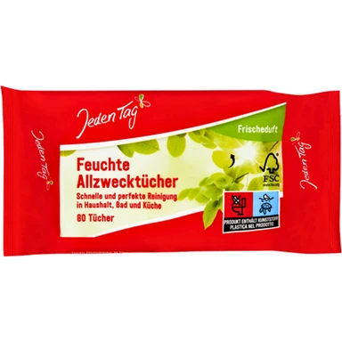 Jeden Daily Fresh Scent Universal Feuchttücher 80 Stück.