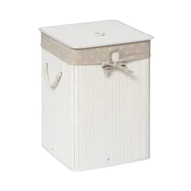 Maison by Premier White Square Laundry Hamper